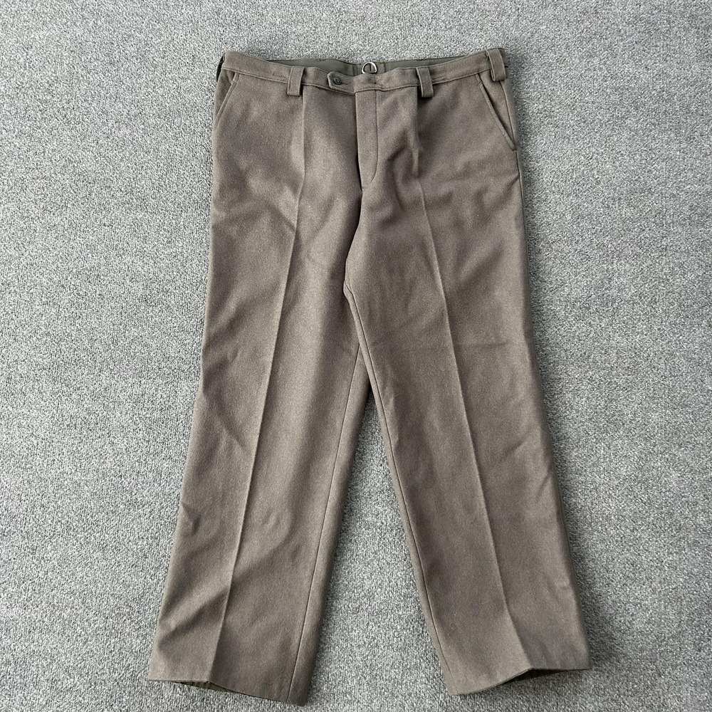Vintage Military Wool Dress‎ Trousers Euro Size 60 Grey 40x30